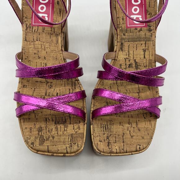 Pop Womens Admission Heeled Sandals Pink Fuschia Size 8M - Picture 6 of 11